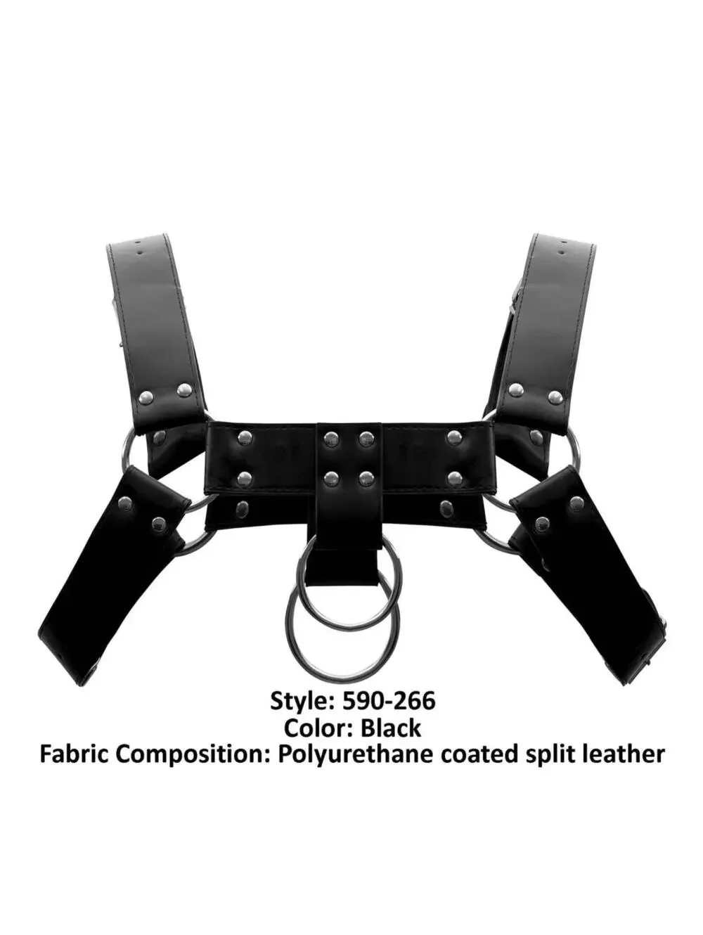 Male Power 590-266 Leather Aries Harness Color Black